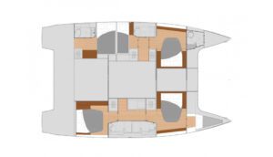 the layout of a yacht